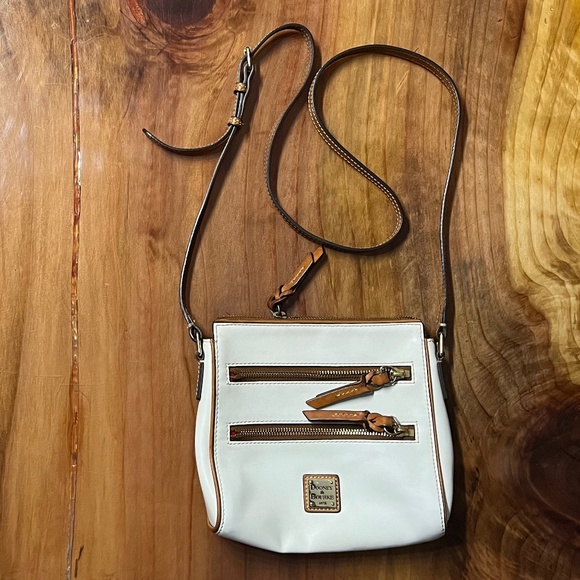 Dooney & Bourke Bags Dooney Bourke White Peyton Triple Zip Leather